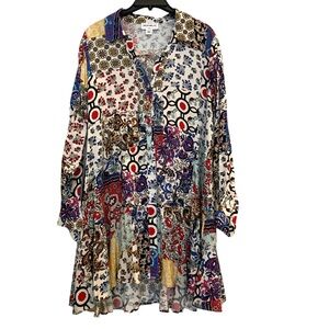 Fun patchwork style tunic/dress. 1X